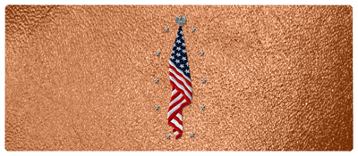 DNSEMP-L-421-SH-CP Flag at Rest Shimmer Copper